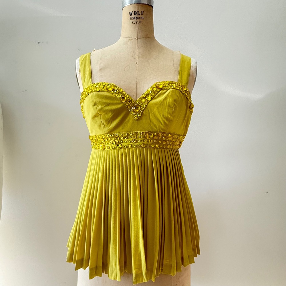 Vintage Y2K Arden B Silk Beaded Fairycore Cottagecore Cute Top NWT Archive S
